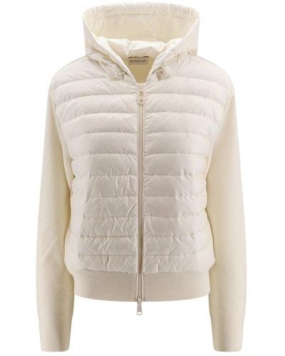 Moncler Padded Zip-up Hoodie - White