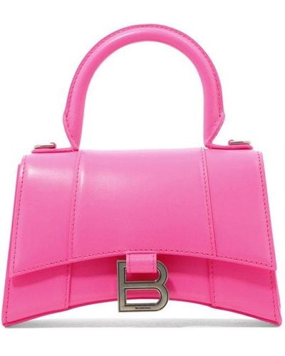 Balenciaga Hourglass Xs Tote Bag - Pink