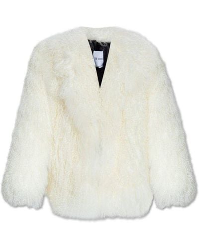 The Attico Faux-fur Short Coat - White