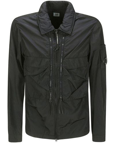 C.P. Company Chrome R Zipped Overshirt - Black