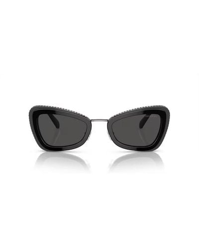 Swarovski Cat-eye Frame Sunglasses - Black