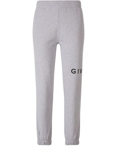 Givenchy Logo Printed Elastic Waist Trousers - Grey