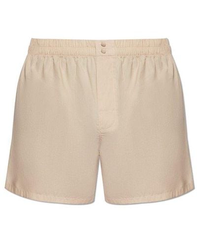 Dolce & Gabbana Elastic Waist Shorts - Natural