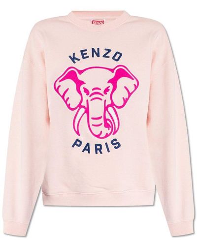 KENZO Sweatshirt With Logo, - Pink