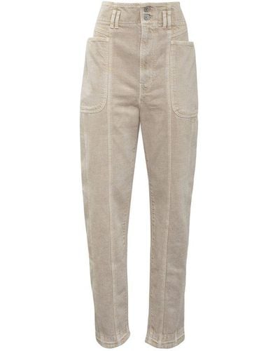 Isabel Marant Tappered Trousers - Natural