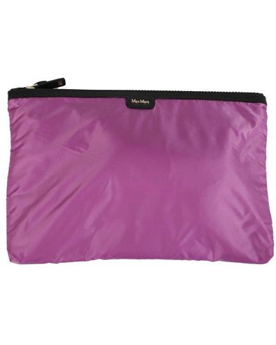 Max Mara Patner Padded Clutch Bag - Purple