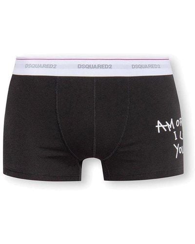 DSquared² Boxers With Logo - Black