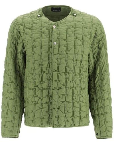 Stone Island Shadow Project 'augment' Quilted Jacket - Green