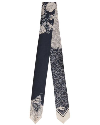 Etro Allover Printed Pointed-tip Scarf - Multicolour