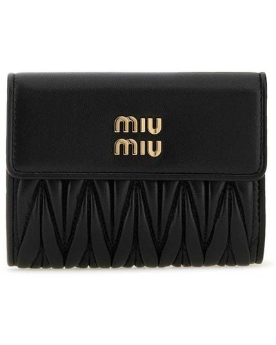Miu Miu Leather Wallet - Black