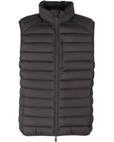 Save The Duck High-neck Quilted Gilet - Black