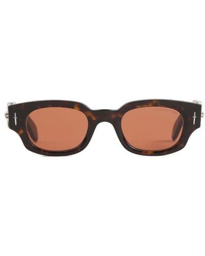 Cutler and Gross Rectangle-frame Sunglasses - Brown