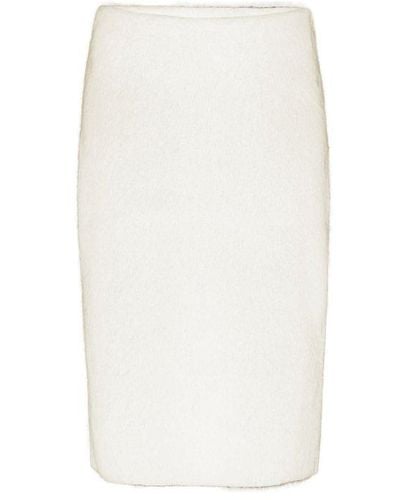 JW Anderson Slit-detailed Midi Pencil Skirt - White