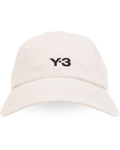 Y-3 Logo Embroidered Baseball Cap - Natural