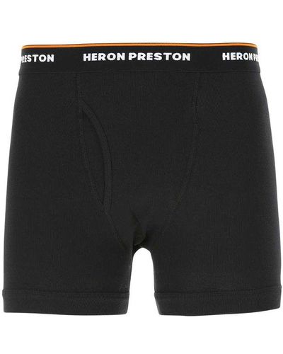 Heron Preston Stretch Cotton Boxer Set - Black