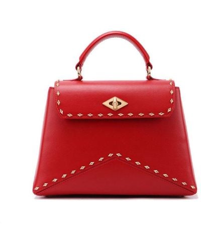 Ballantyne Diamond Studded Tote Bag - Red