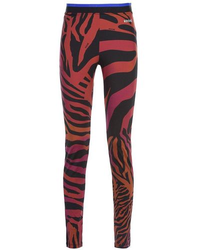 Koche Tiger Printed Leggings - Red