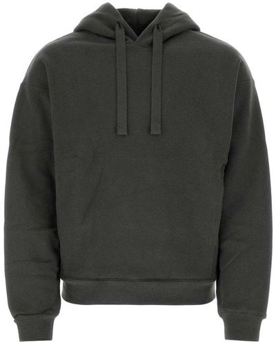 Lemaire Long Sleeved Drawstring Hoodie - Gray