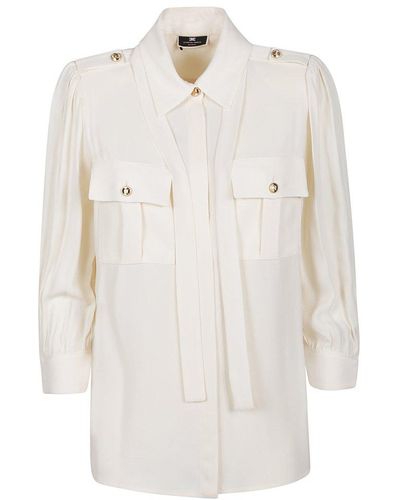 Elisabetta Franchi Long Sleeve Shirt - White