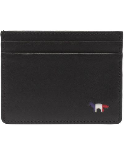 Maison Kitsuné Fox Motid Card Case - Black