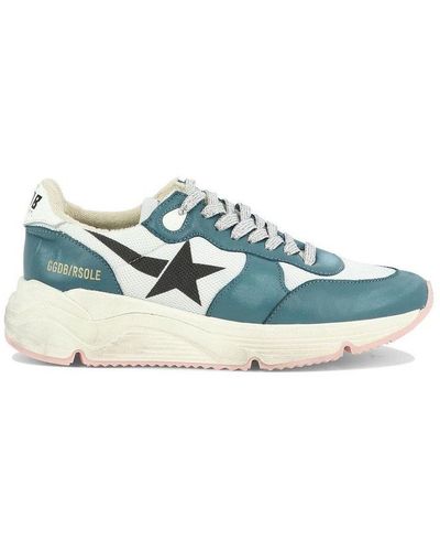 Golden Goose Star Printed Lace-up Trainers - Blue
