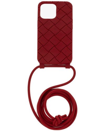 Bottega Veneta Iphone 13 Pro Case With Strap, - Red