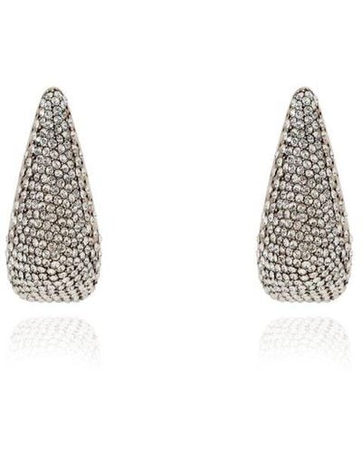 Alexander McQueen Embellished Dropped Earrings - Metallic