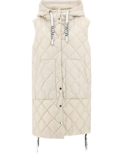 Max Mara The Cube Quilted Down Vest - Natural