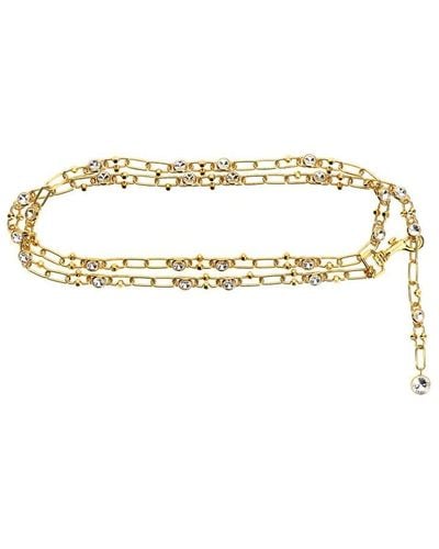 Alessandra Rich Cable Chain Embellished Belt - Metallic