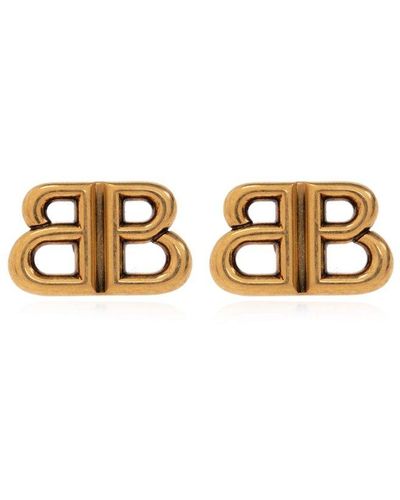 Balenciaga 'Monaco Xs' Brass Earrings - Metallic