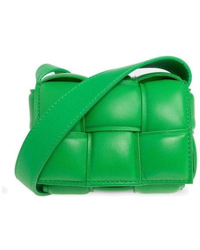 Bottega Veneta 'padded Cassette Mini' Shoulder Bag - Green