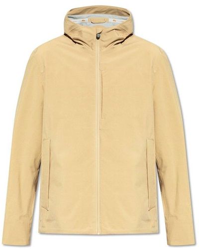 Save The Duck Jari Logo Patch Hooded Jacket - Natural