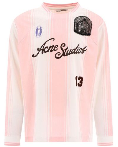 Acne Studios T-Shirt With Logo - Pink