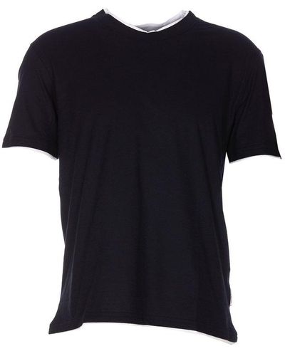 Paolo Pecora Short Sleeved Crewneck T-shirt - Black