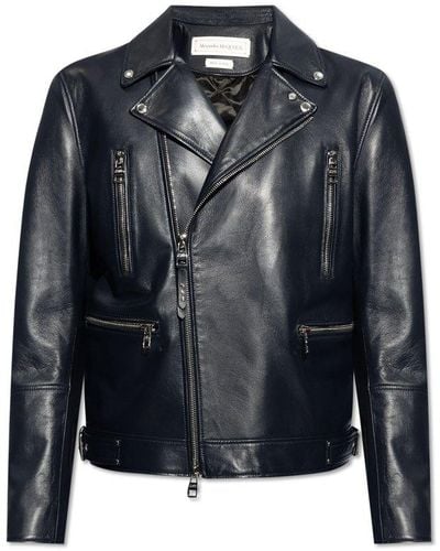 Alexander McQueen Leather Jacket, - Black
