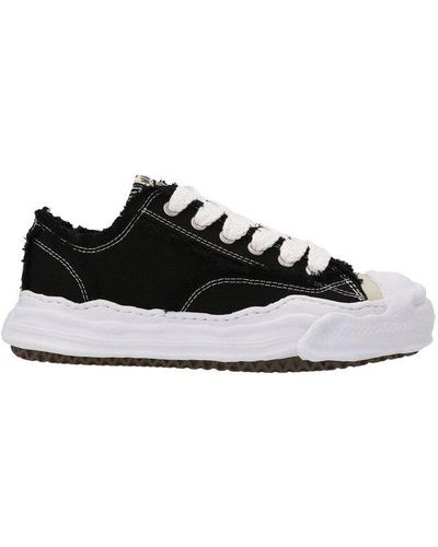 Maison Mihara Yasuhiro Hank Og Frayed Lace-up Sneakers - Black