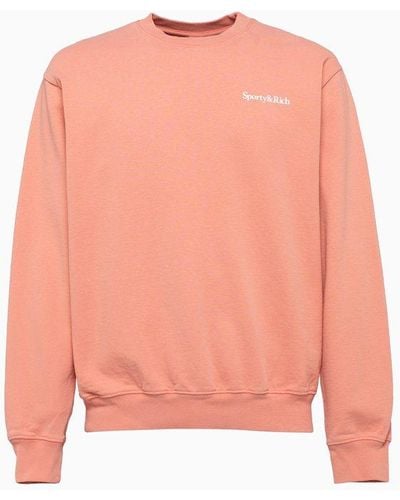 Sporty & Rich New Health Crewneck Sweater - Pink