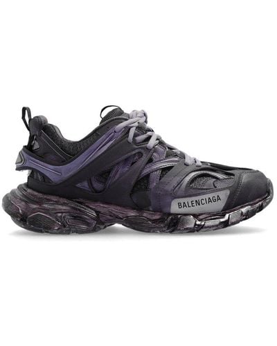Balenciaga Track Paneled Lace-up Sneakers - Black