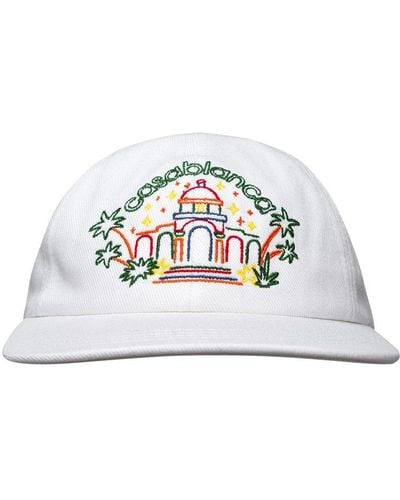 CASABLANCA Logo Embroidered Baseball Cap - White