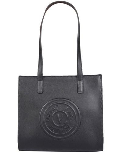 Versace Tote Bag With V-emblem - Multicolour