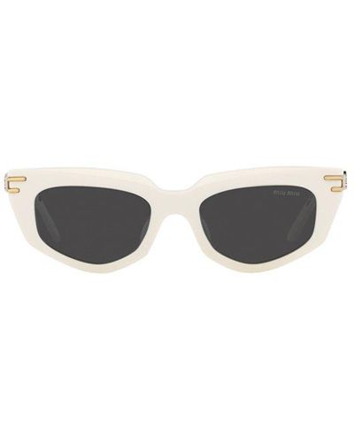 Miu Miu Cat-eye Frame Sunglasses - White