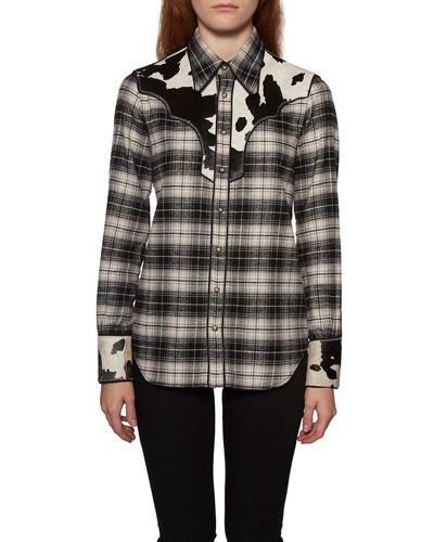 DSquared² Checked Panelled Shirt - Multicolour