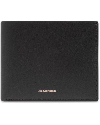Jil Sander Folding Wallet With Logo - Black