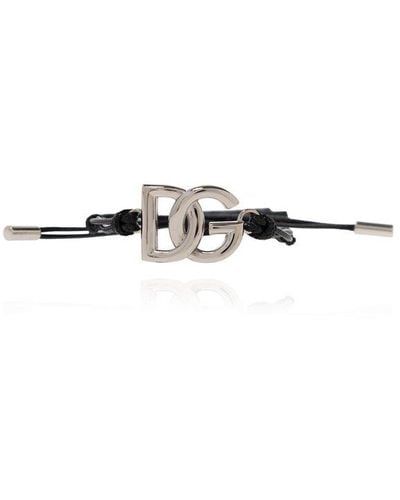Dolce & Gabbana Dg Logo Bracelet - Metallic