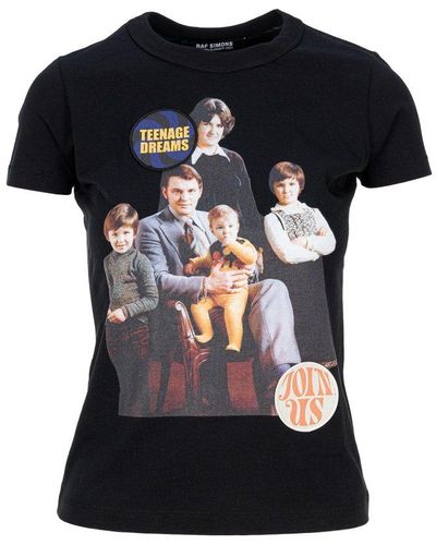 Raf Simons Family Portrait Printed T-shirt - Black