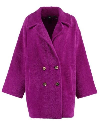 Pinko Faux Fur Coat - Purple