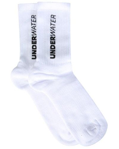 MSGM Logo Socks - White