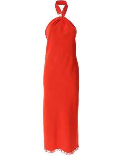 Moschino Jeans Halterneck Sleeveless Midi Dress - Red