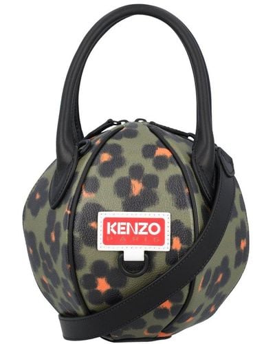 KENZO Discover Hana Leopard Handbag - Black