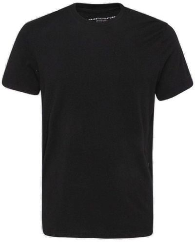 Majestic Filatures Short-sleeved Crewneck T-shirt - Black
